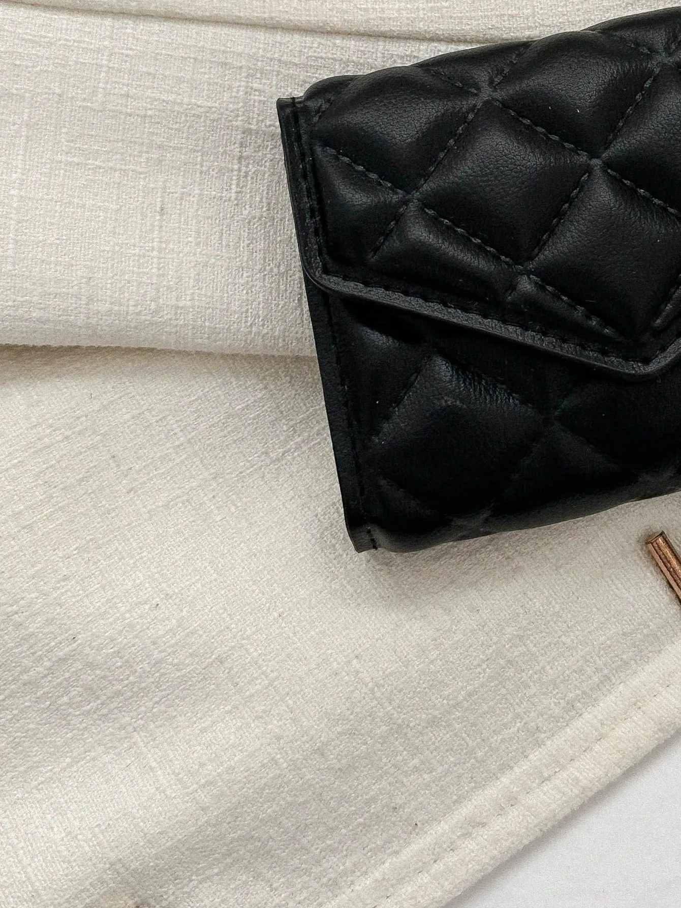 Quilted Diamond Short Wallet