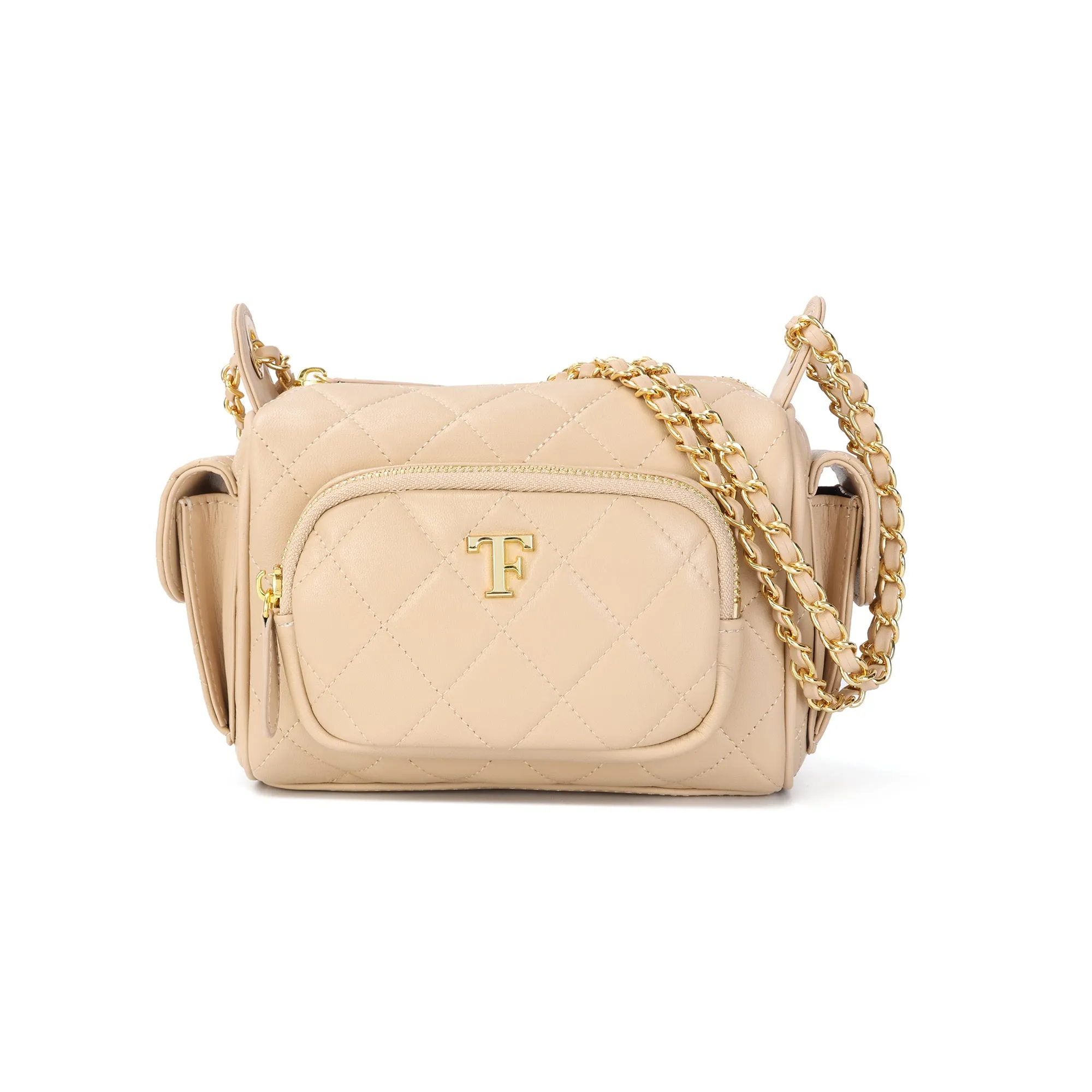 Quilted Mini Crossbody Bag with Chain Detail