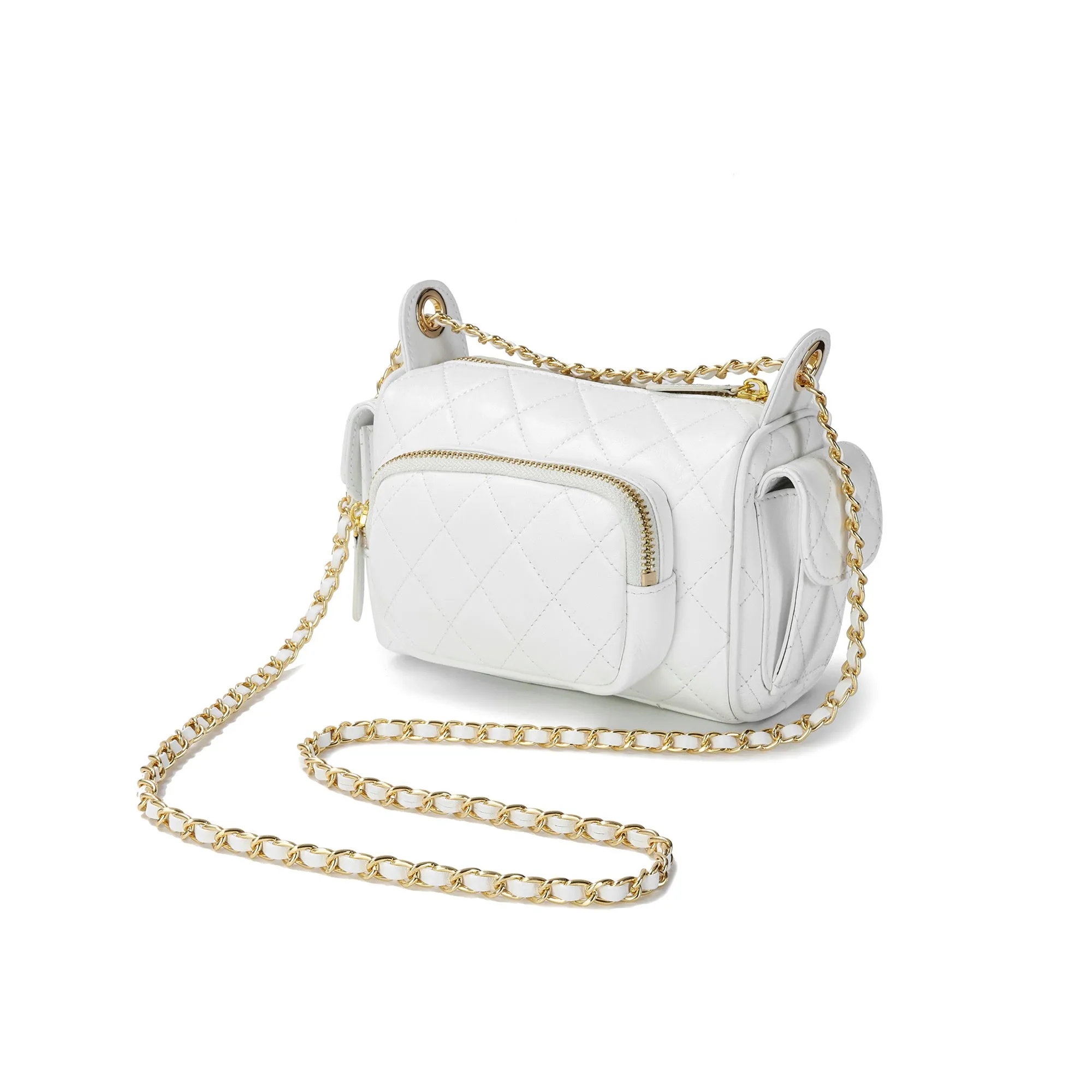 Quilted Mini Crossbody Bag with Chain Detail