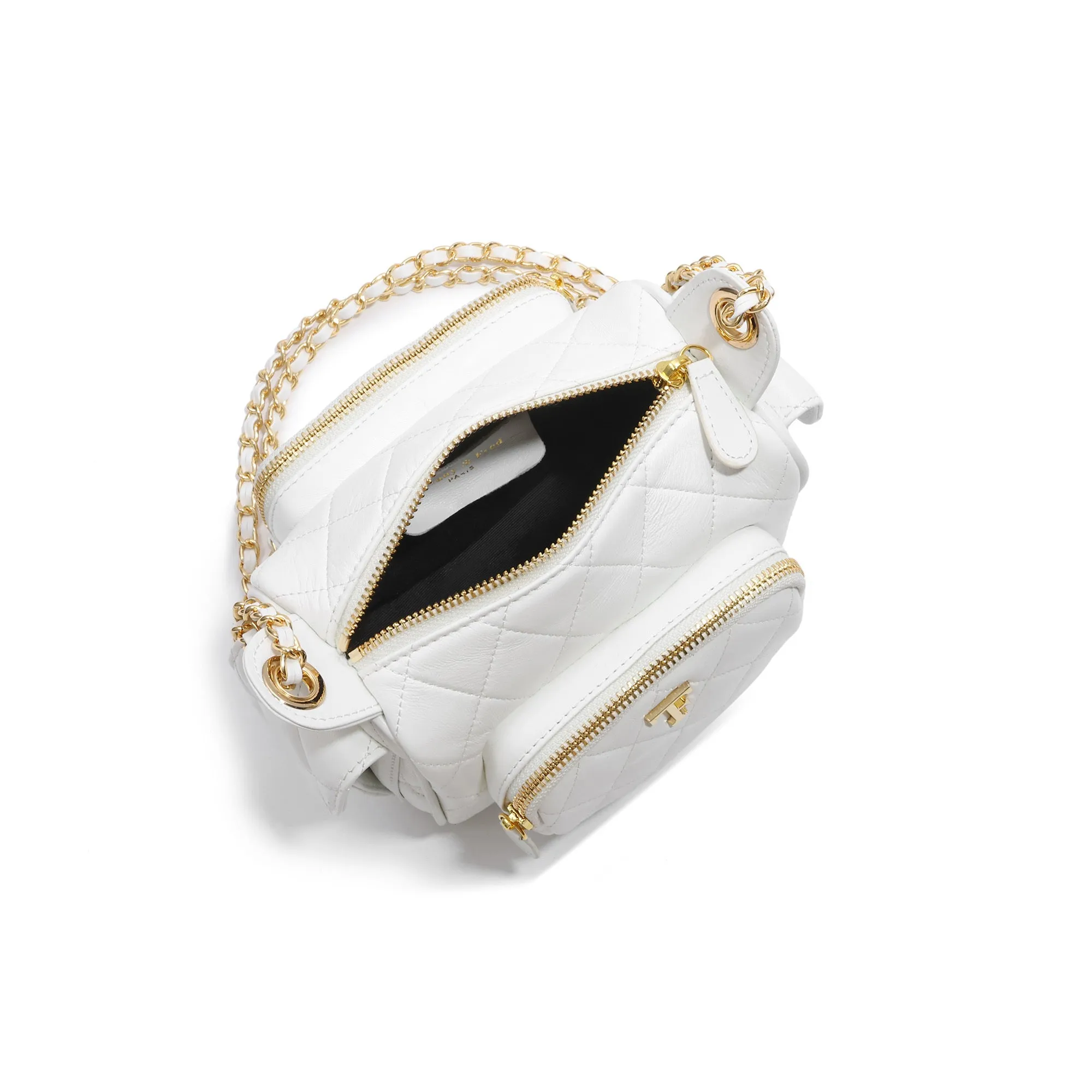 Quilted Mini Crossbody Bag with Chain Detail