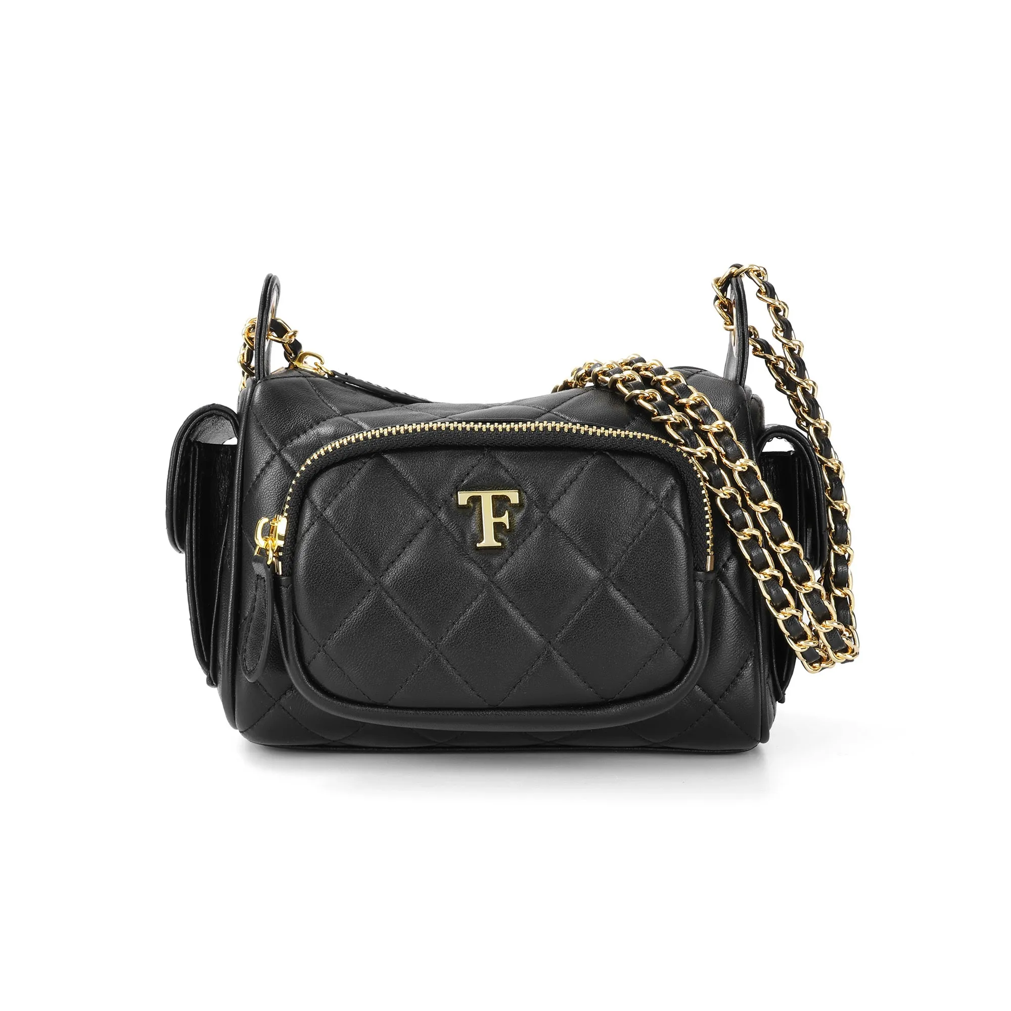 Quilted Mini Crossbody Bag with Chain Detail