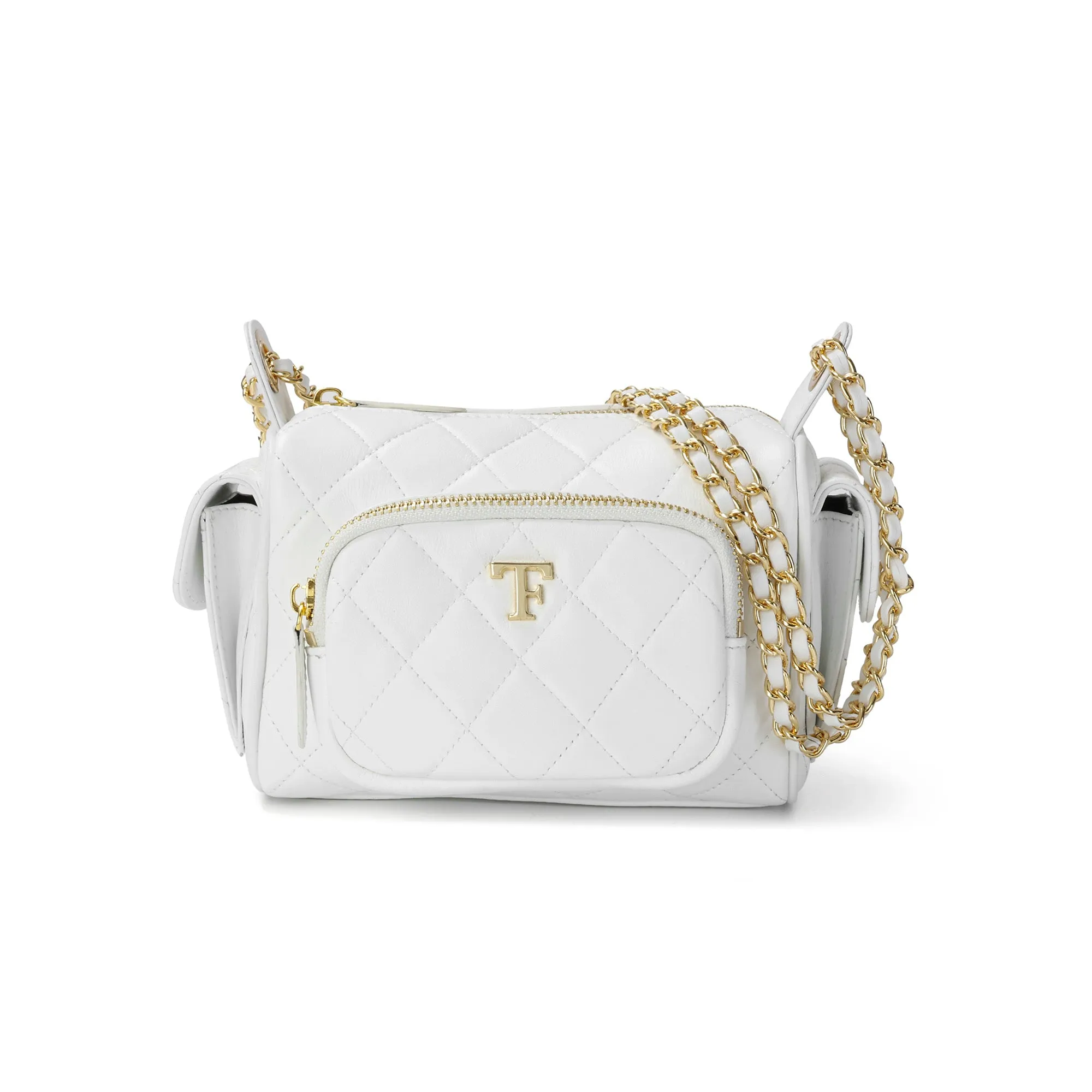 Quilted Mini Crossbody Bag with Chain Detail