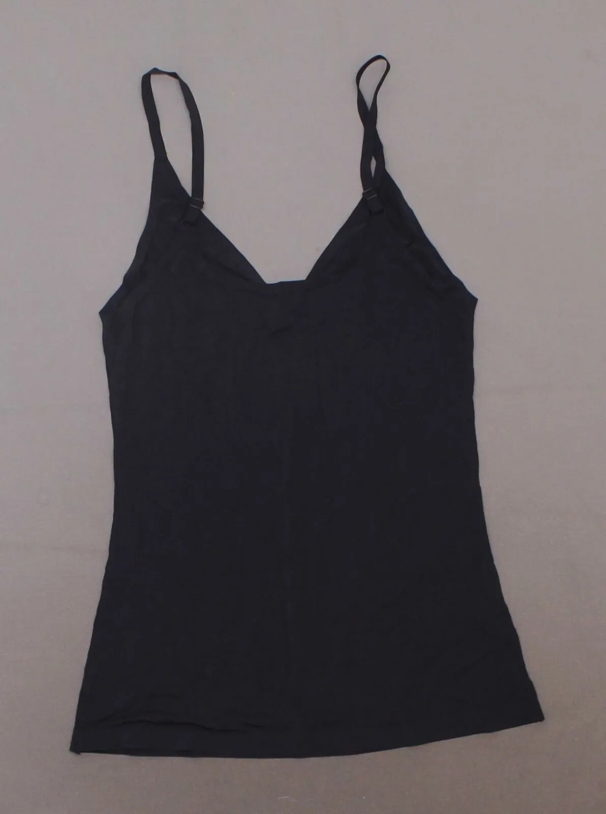 Rhonda Shear Women's Lightweight Everyday V Neck Camisole Black Medium