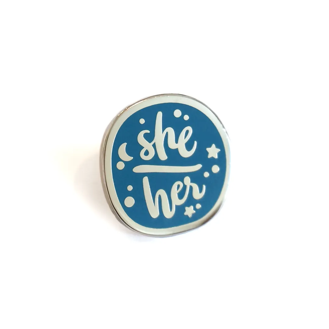 She/Her (Silver) | Enamel Pin