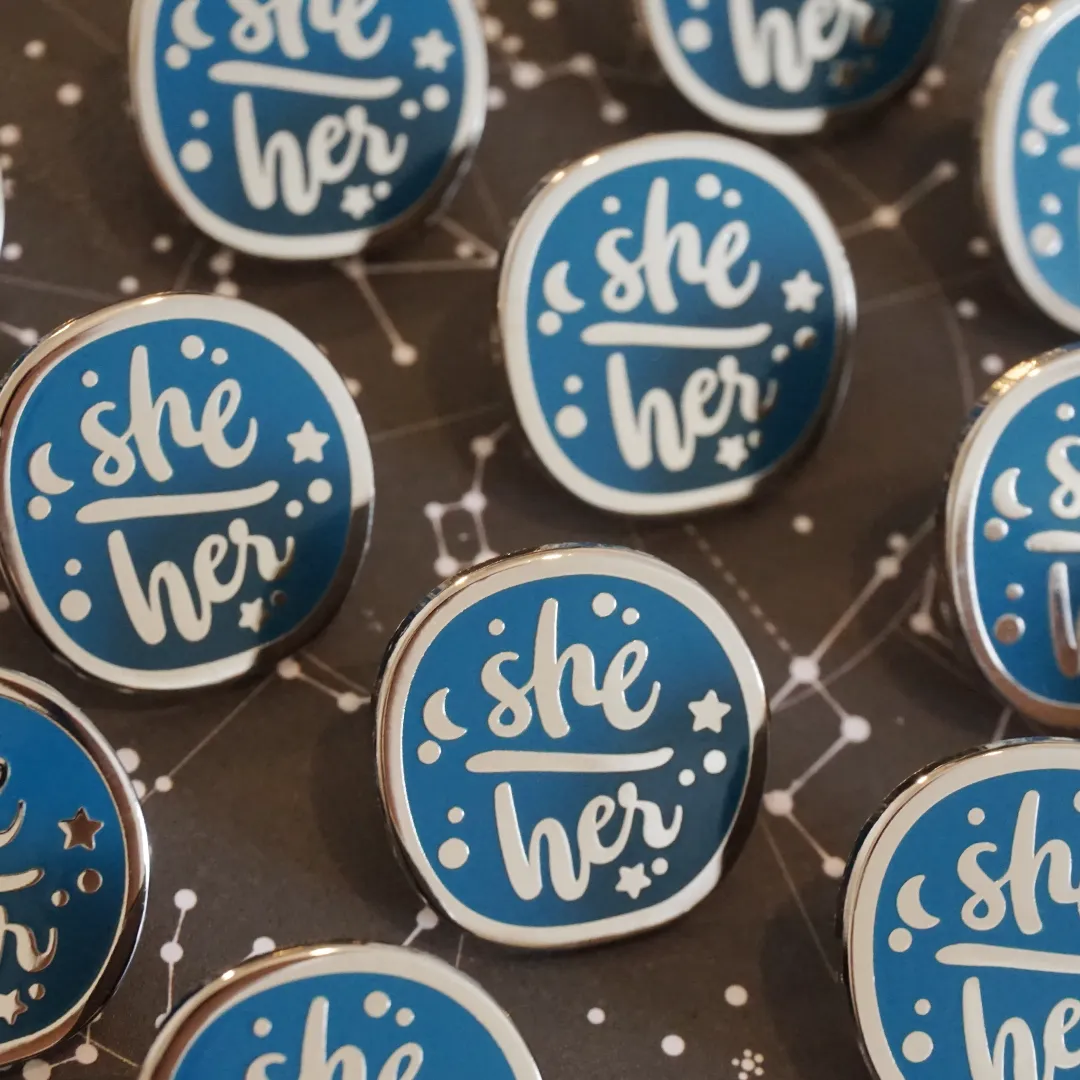 She/Her (Silver) | Enamel Pin