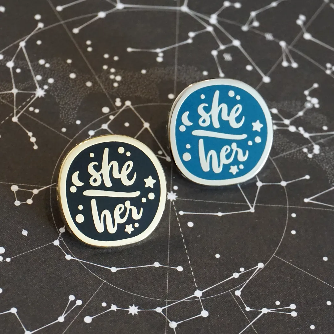 She/Her (Silver) | Enamel Pin