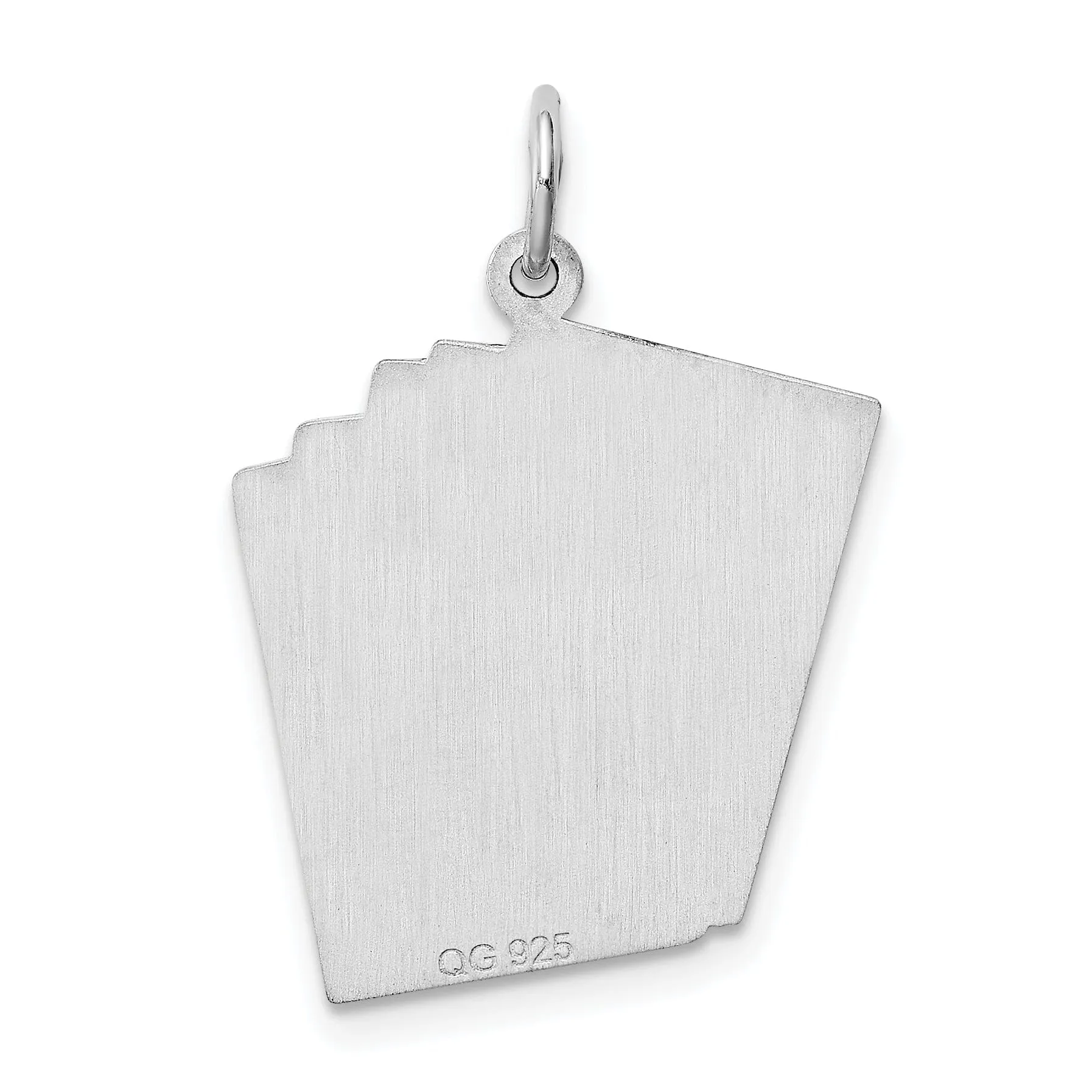 Silver Polish Finish Enamel Playing cards Charm