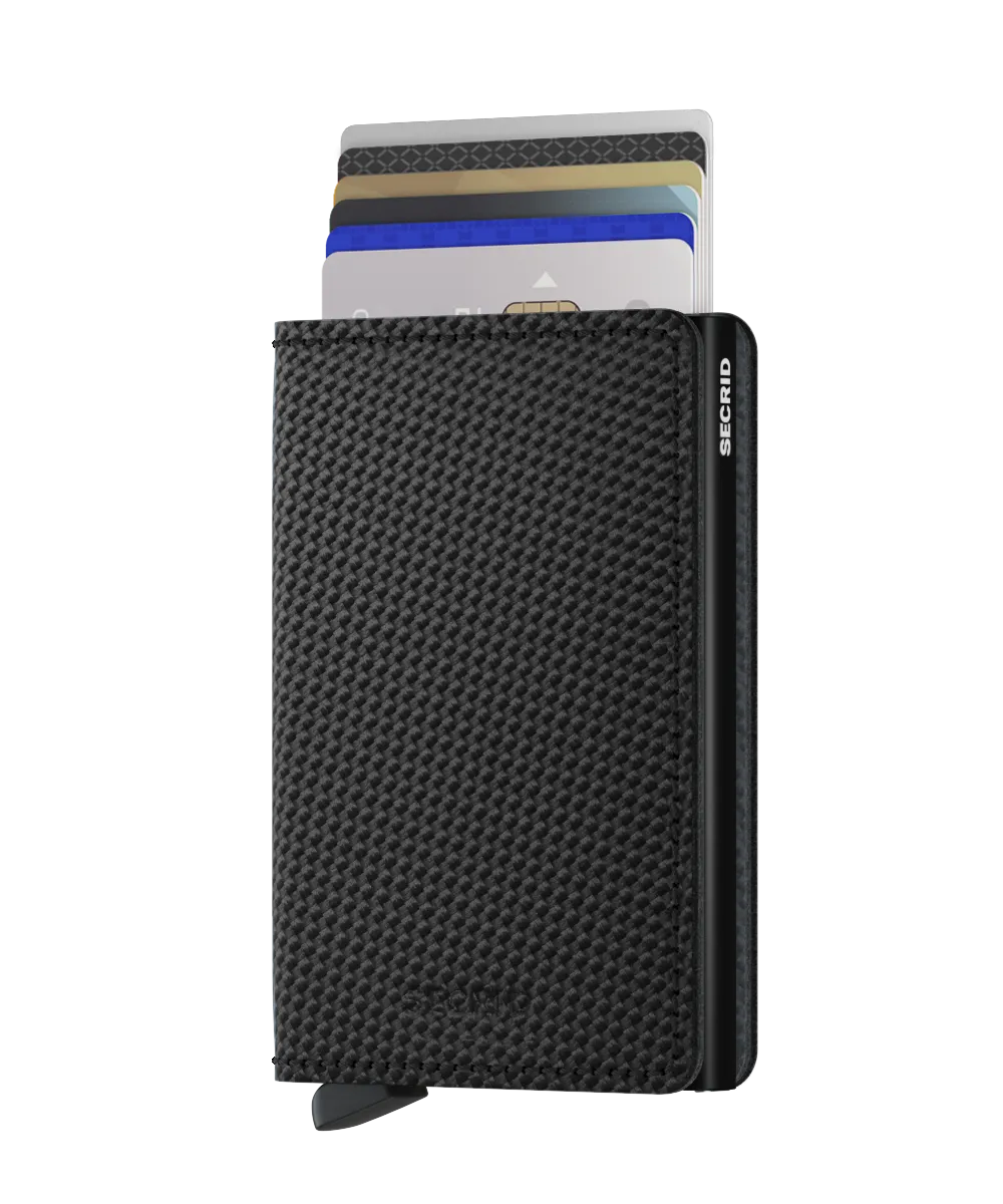 Slimwallet Carbon Black/Black RFID Secure