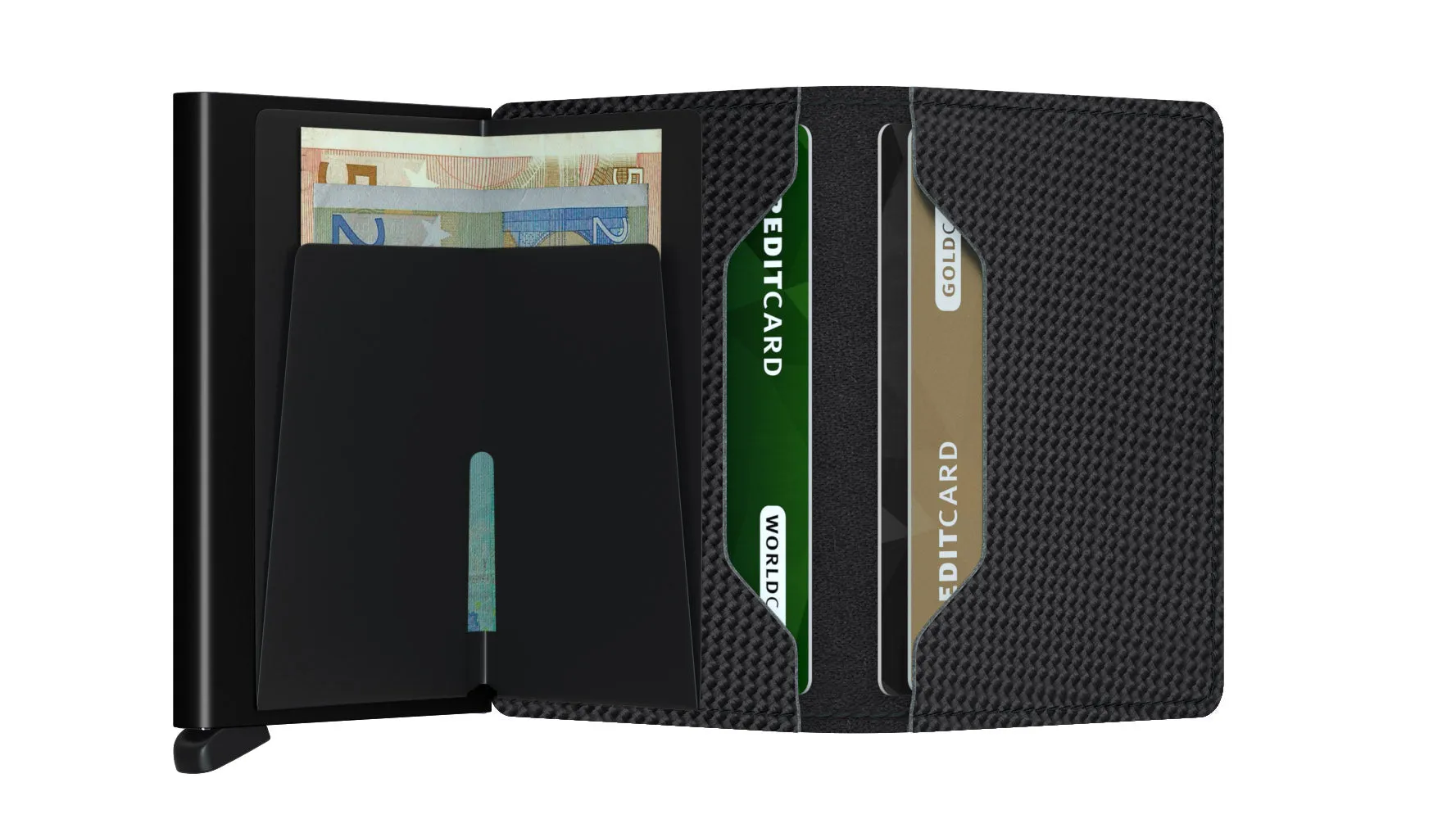 Slimwallet Carbon Black/Black RFID Secure