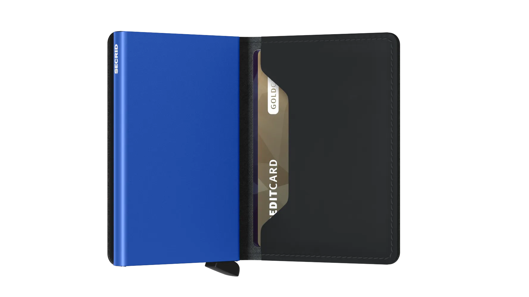 Slimwallet Matte Black/Blue RFID Secure