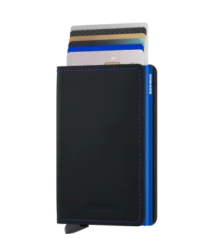 Slimwallet Matte Black/Blue RFID Secure
