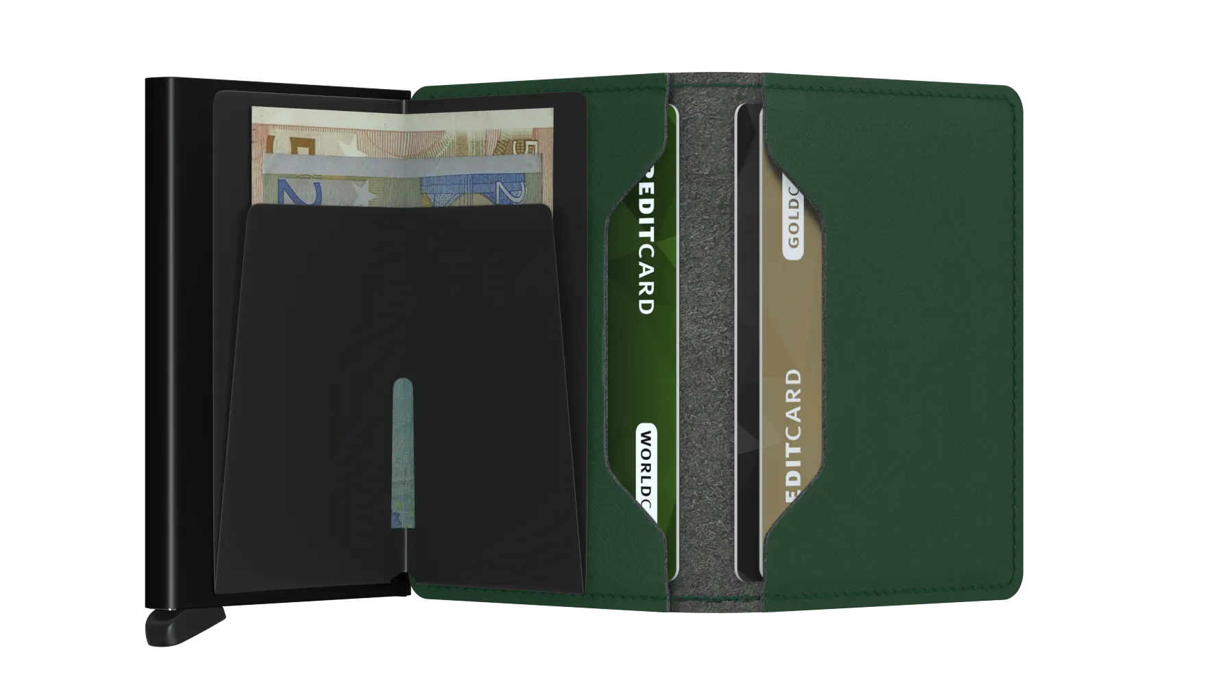 Slimwallet Vegan Yard Green-RFID Secure