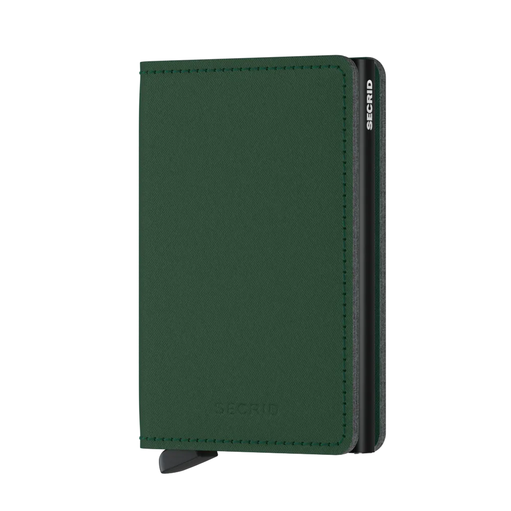 Slimwallet Vegan Yard Green-RFID Secure