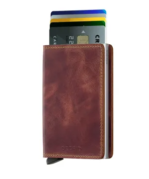 Slimwallet Vintage Brown RFID Secure