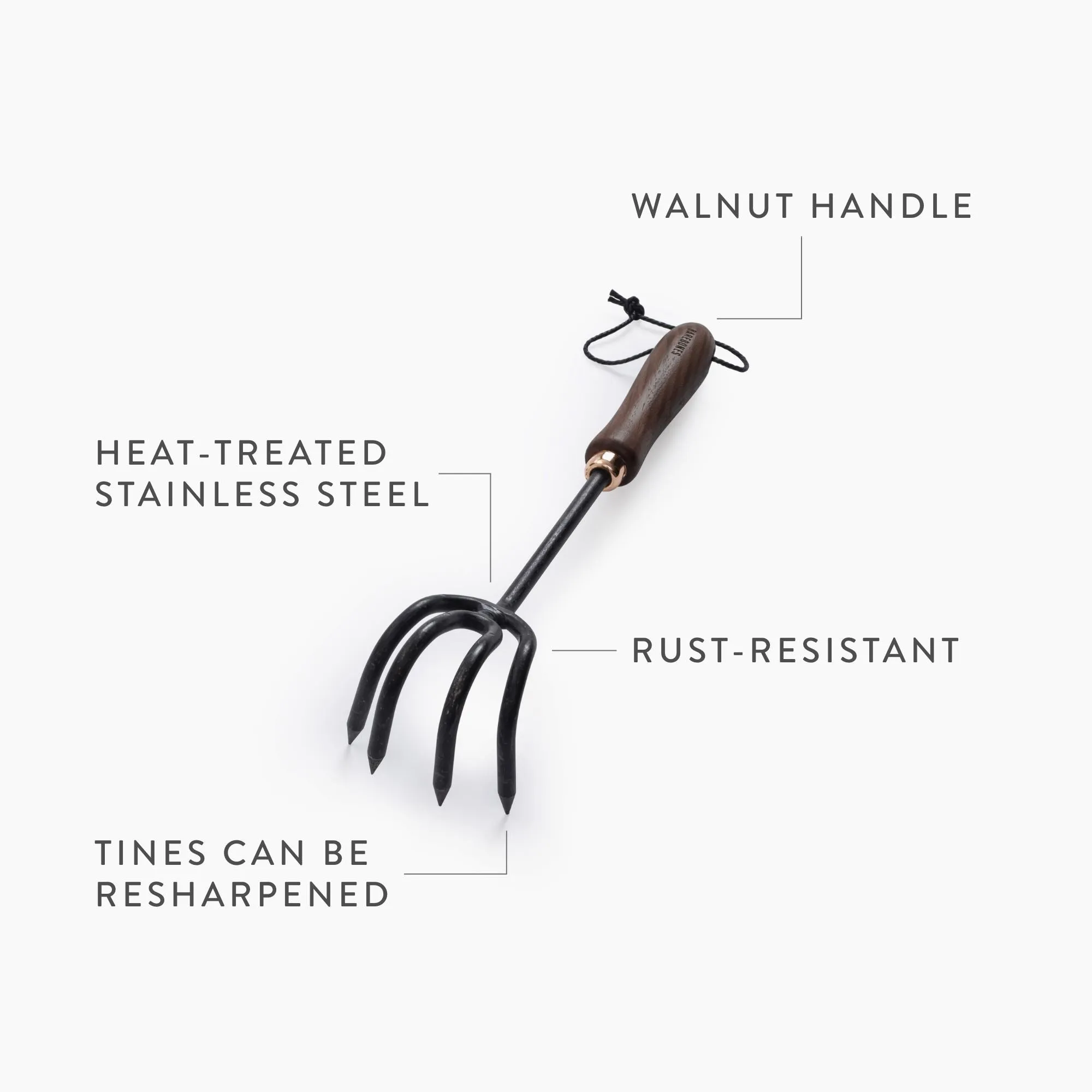 Steel Cultivator with Walnut Handle