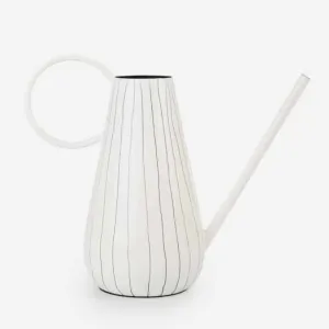 Stripe Water Can - White