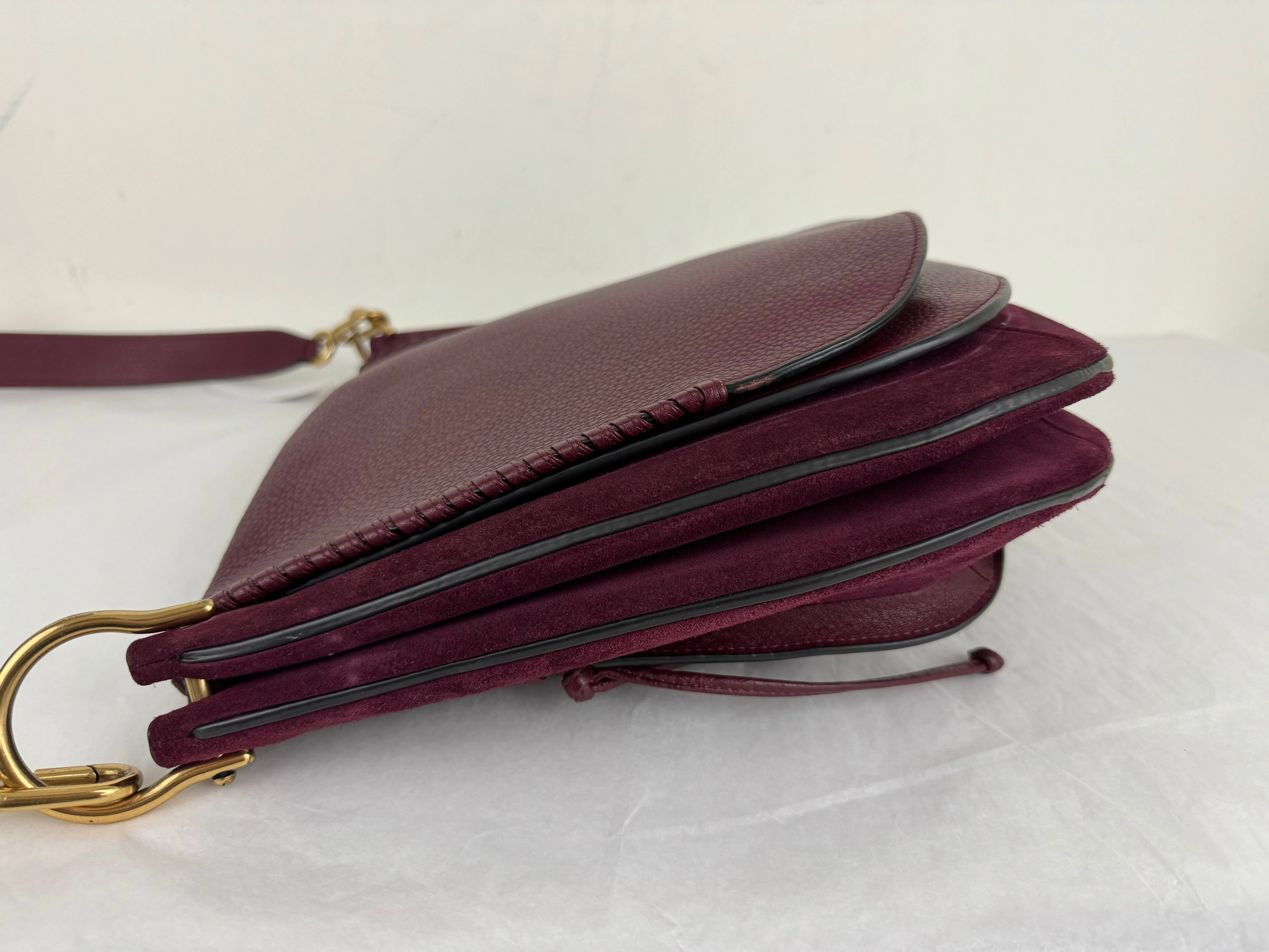 Stuart Weitzman Leather & Suede Messenger Bag