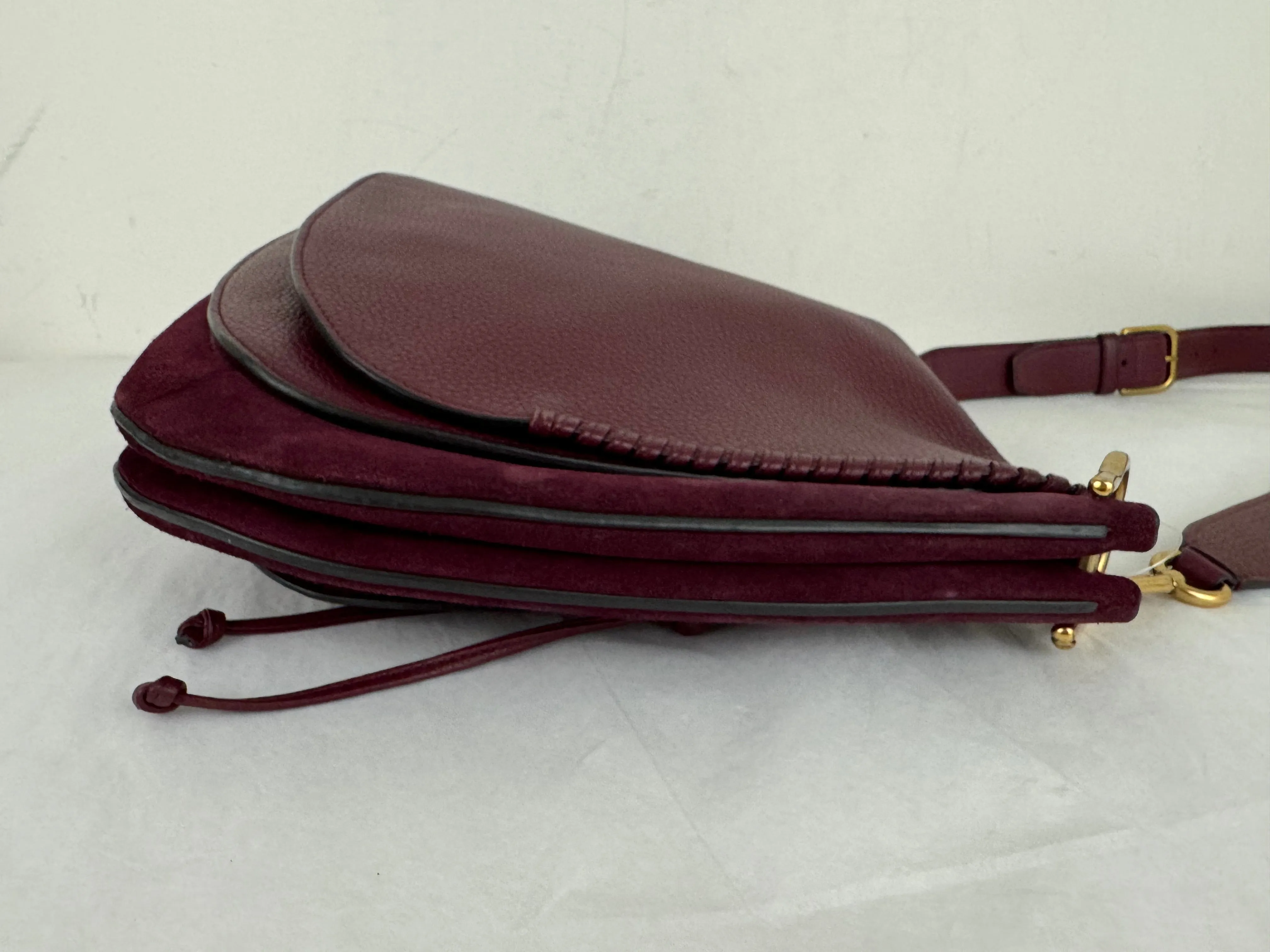 Stuart Weitzman Leather & Suede Messenger Bag