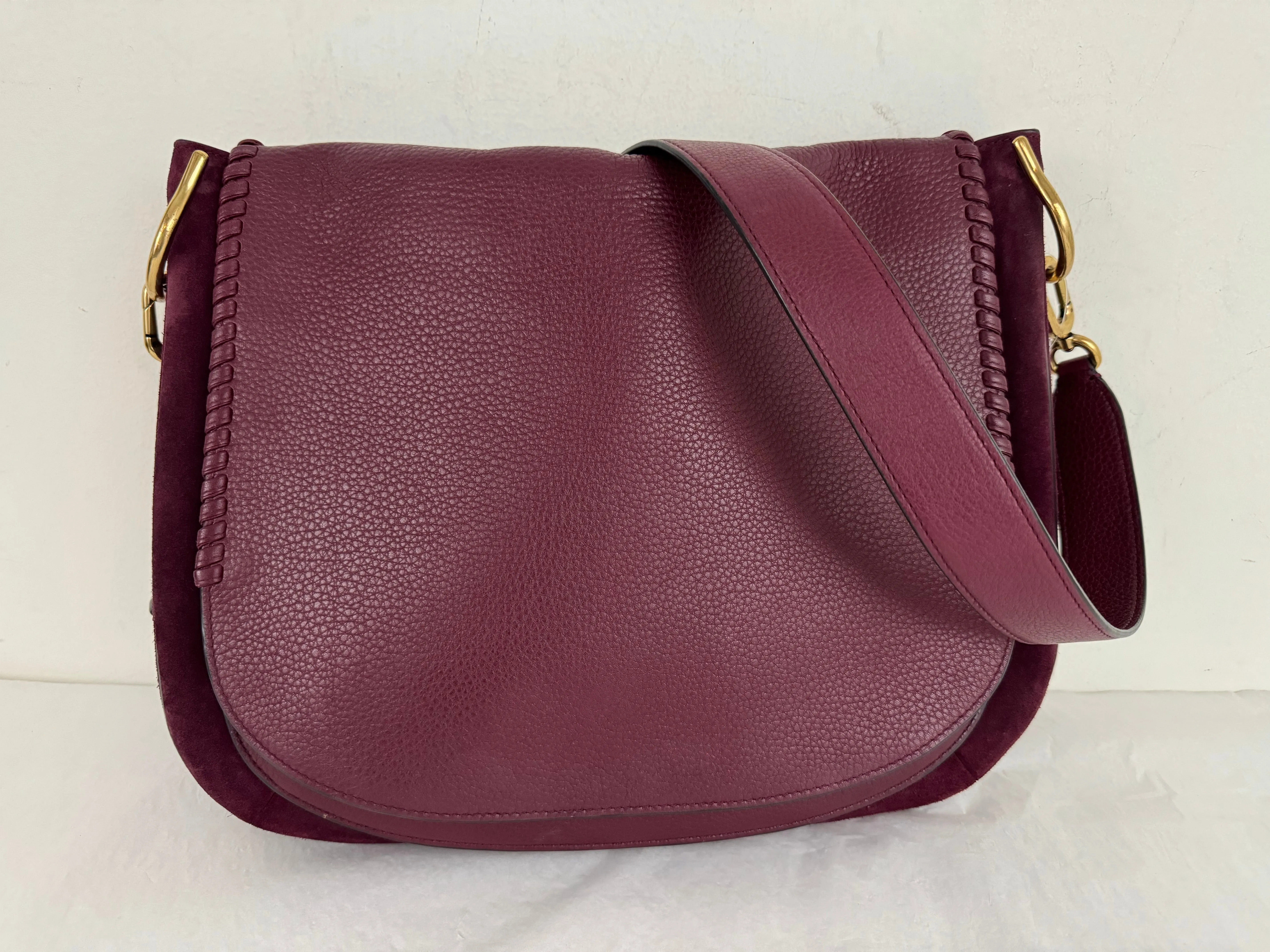 Stuart Weitzman Leather & Suede Messenger Bag