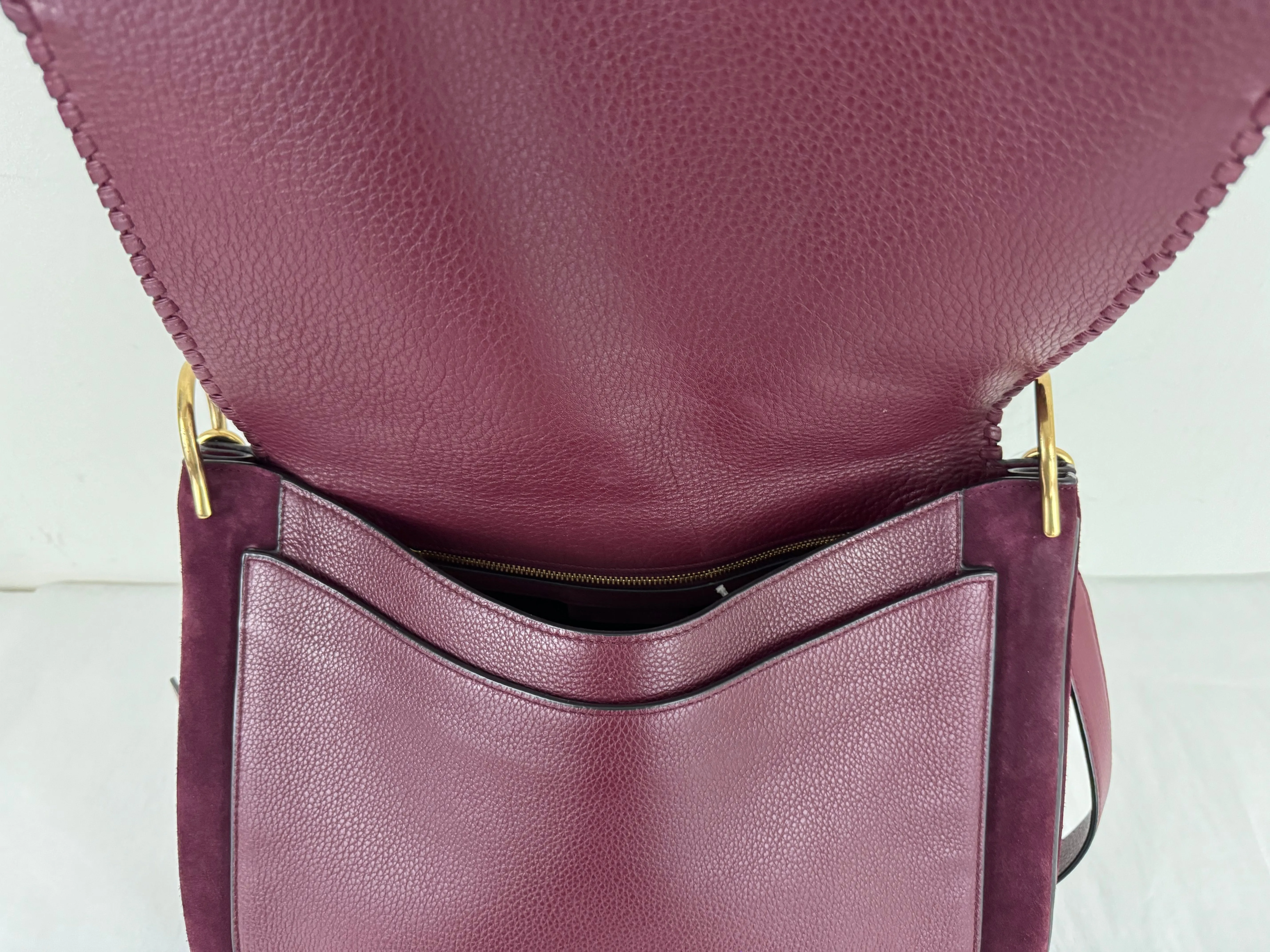 Stuart Weitzman Leather & Suede Messenger Bag