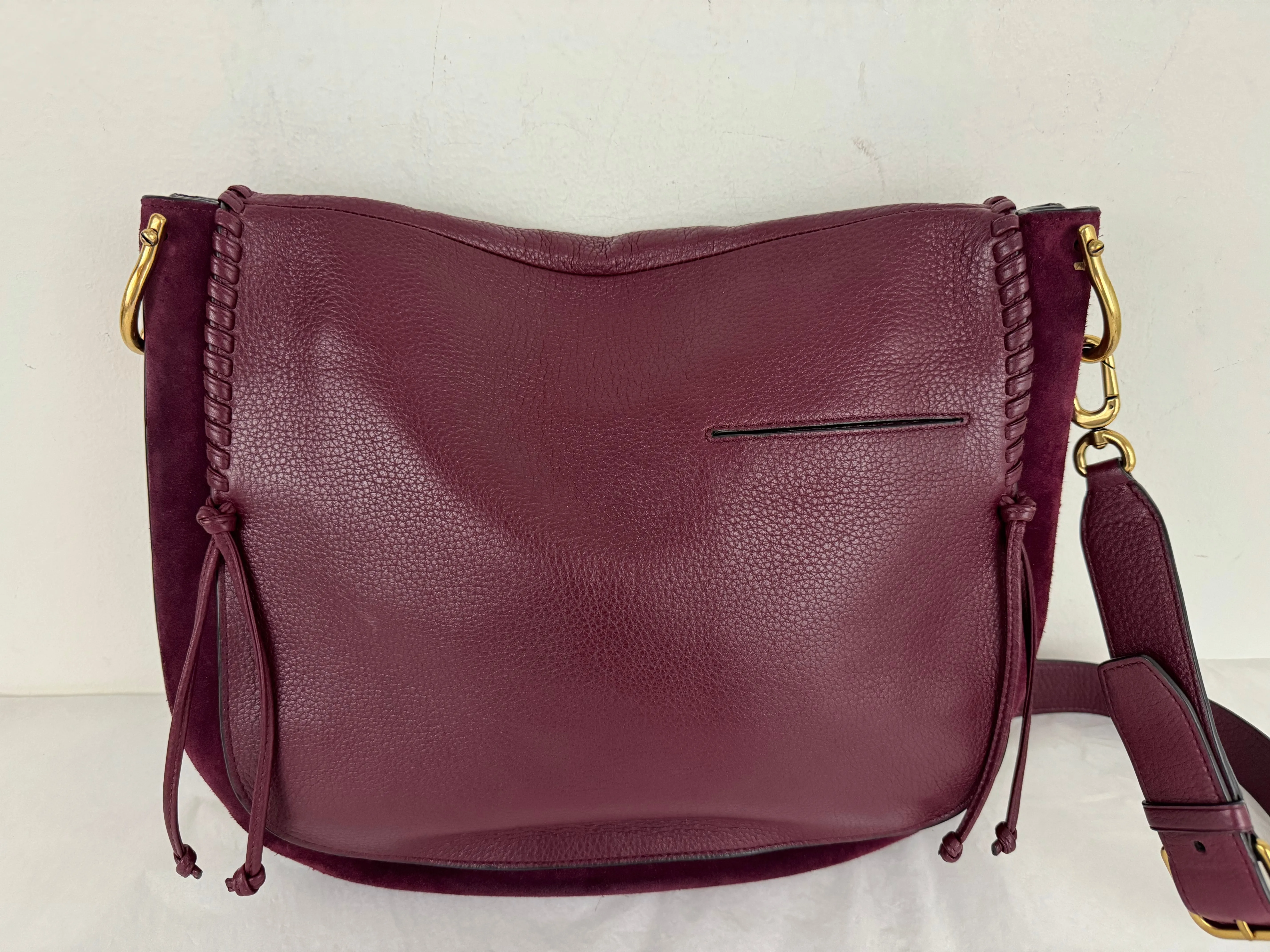 Stuart Weitzman Leather & Suede Messenger Bag