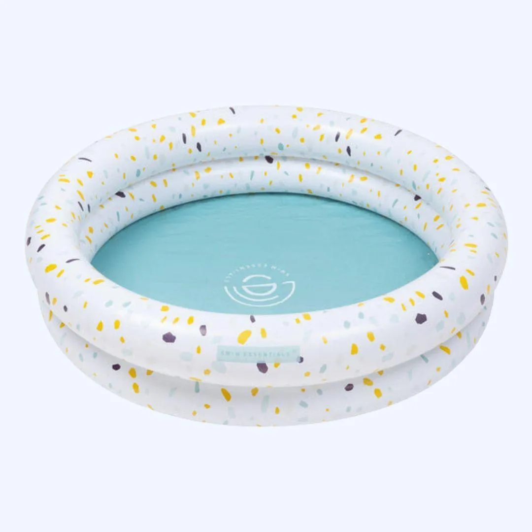 Swim Essentials Inflatable White Terrazzo 100cm Paddling Pool