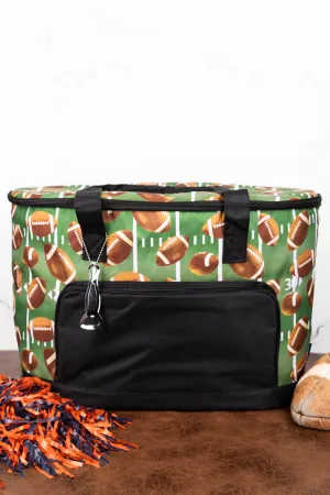 The Gridiron and Black Cooler Tote with Lid