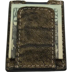 Tree Bark Elephant Money Clip Wallet With Credit Card Slots