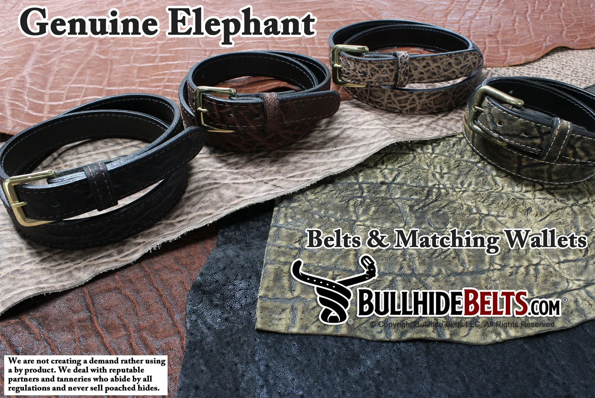Tree Bark Elephant Money Clip Wallet With Credit Card Slots
