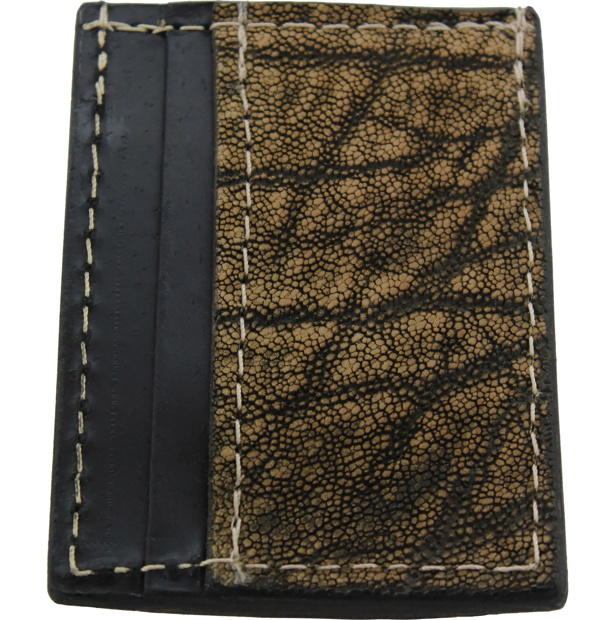 Tree Bark Elephant Money Clip Wallet With Credit Card Slots