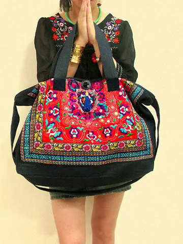 trip to Thailand embroidered messenger bag