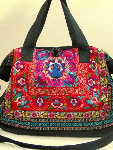 trip to Thailand embroidered messenger bag