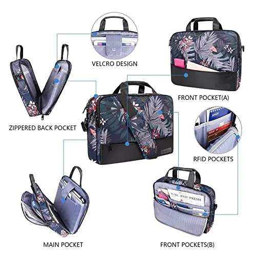 VANKEAN TSA Friendly 17 Inch Laptop Shoulder Bag for Women