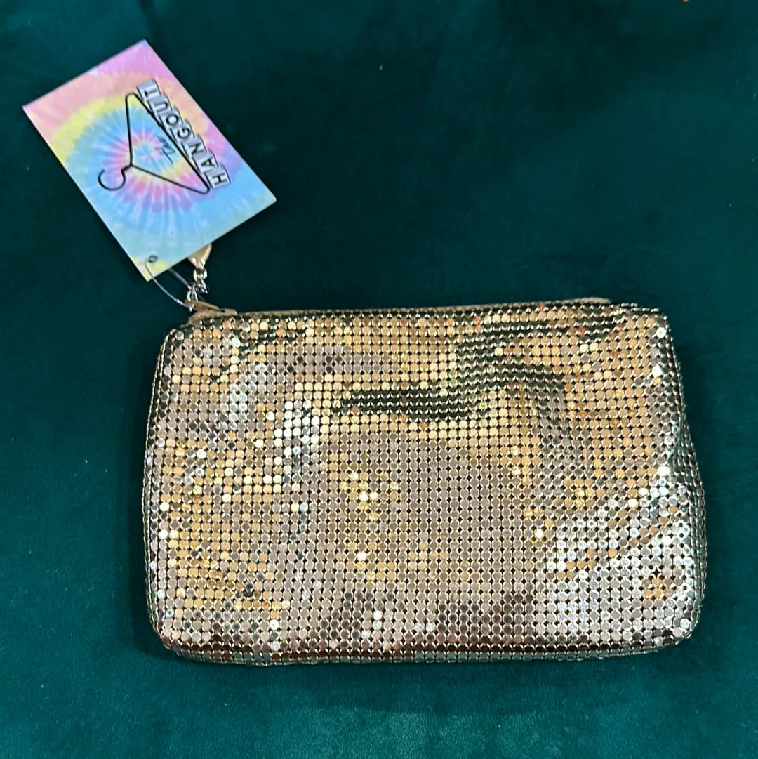 Vintage: Whiting & Davis Gold Mesh Zipper Pouch