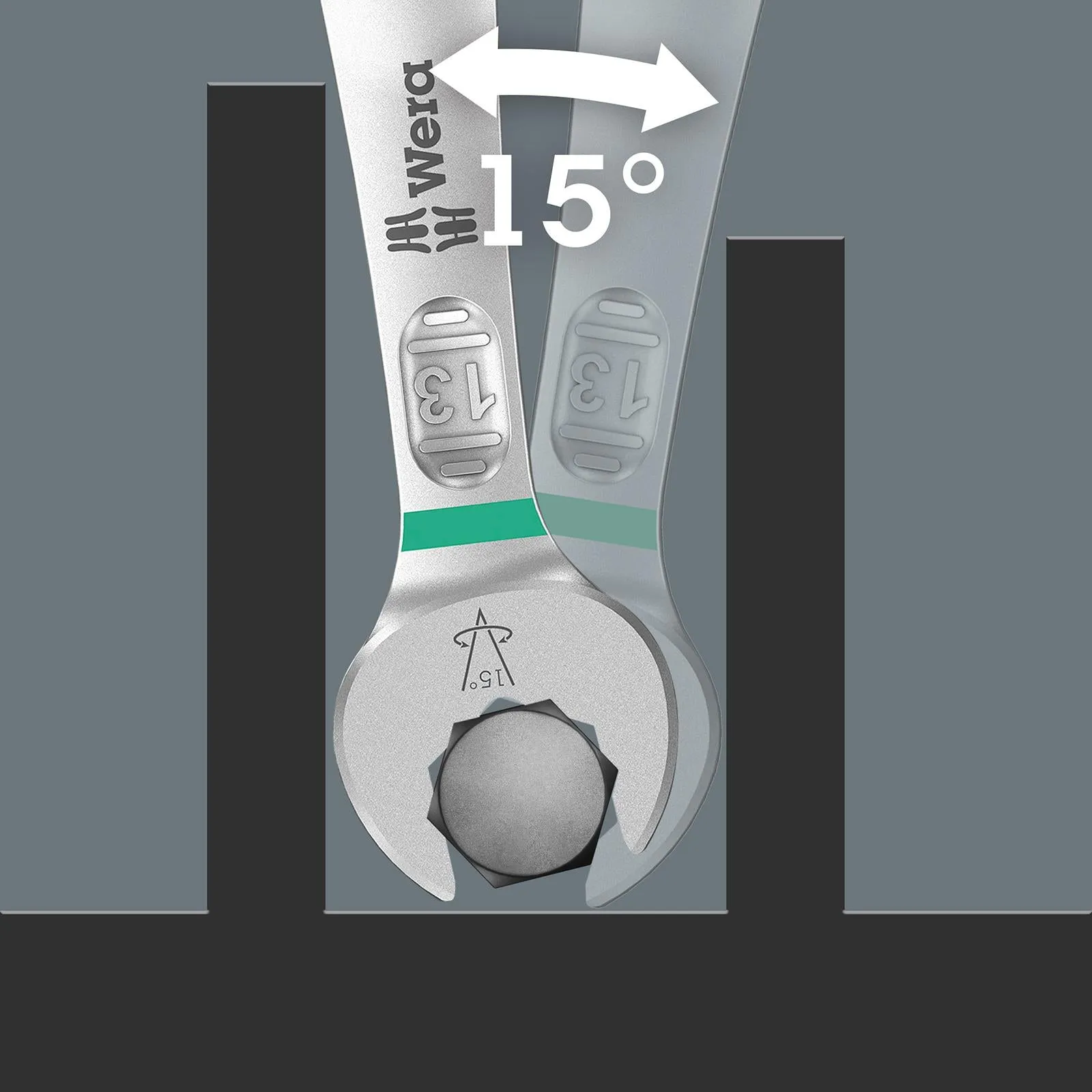 Wera 6003 Joker 5 Set 1 Combination Spanner Wrench 5 Piece 8-19mm in Case