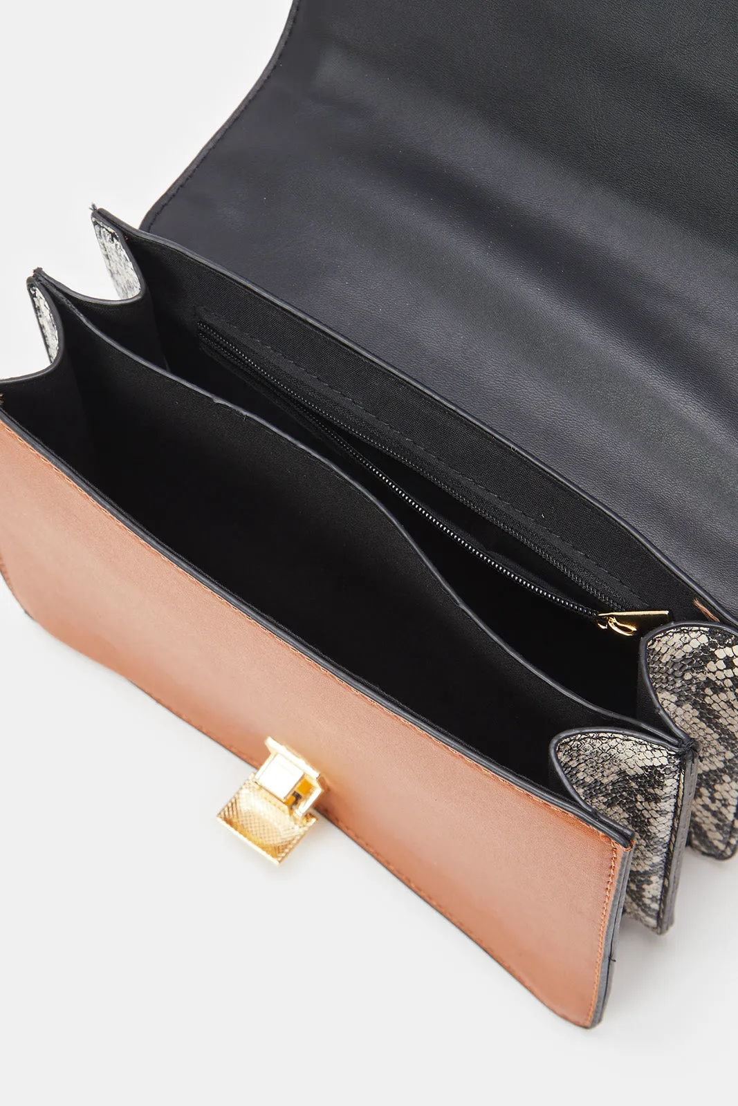 Women Beige Animal Print Messenger Bag