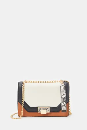 Women Beige Animal Print Messenger Bag