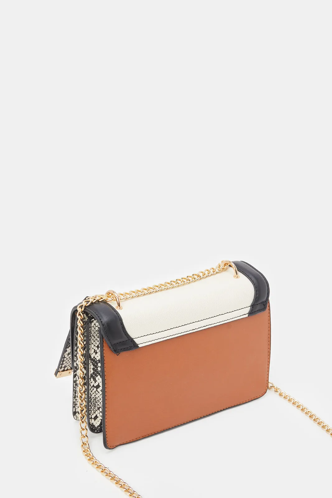 Women Beige Animal Print Messenger Bag