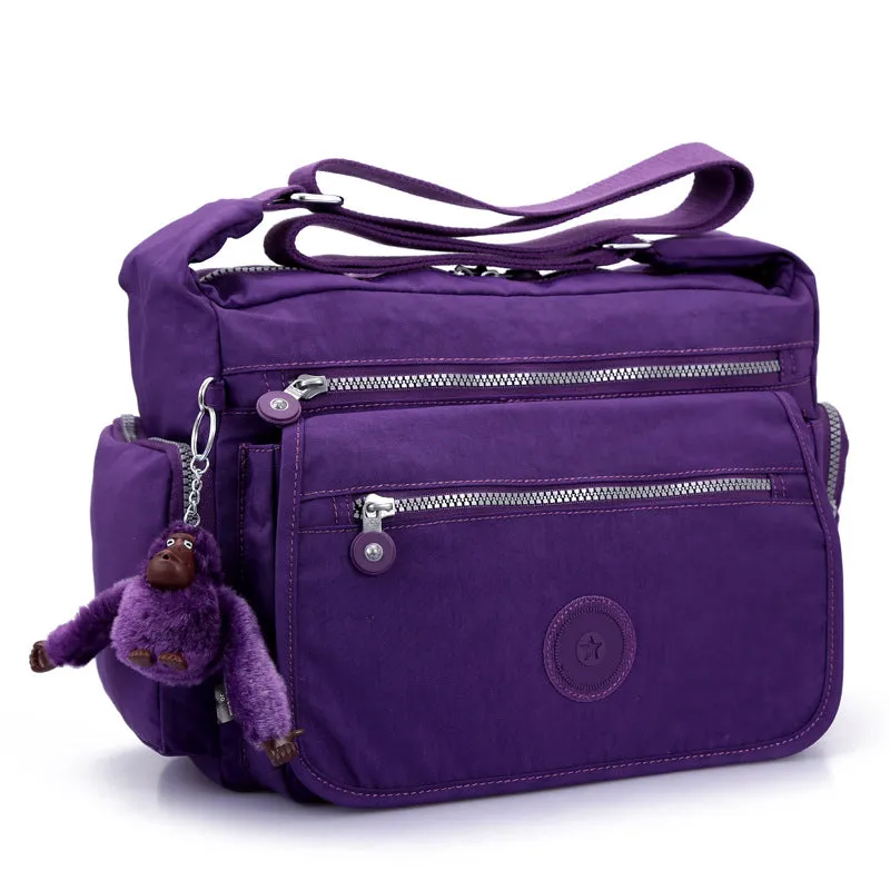 Women's Monkey Nylon Cloth Mummy Large Shoulder Bags
