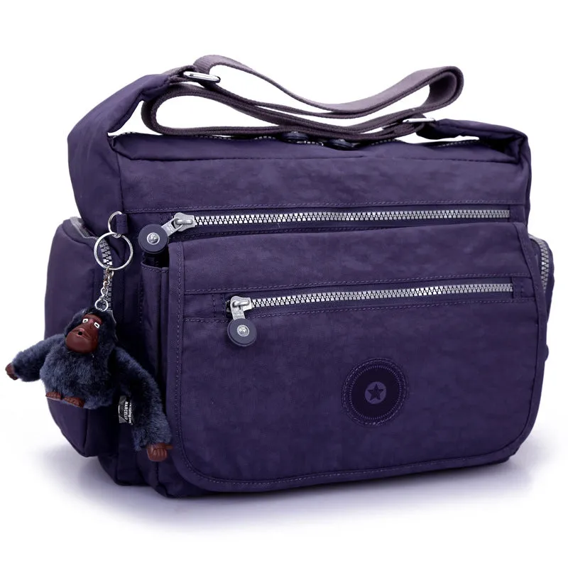 Women's Monkey Nylon Cloth Mummy Large Shoulder Bags