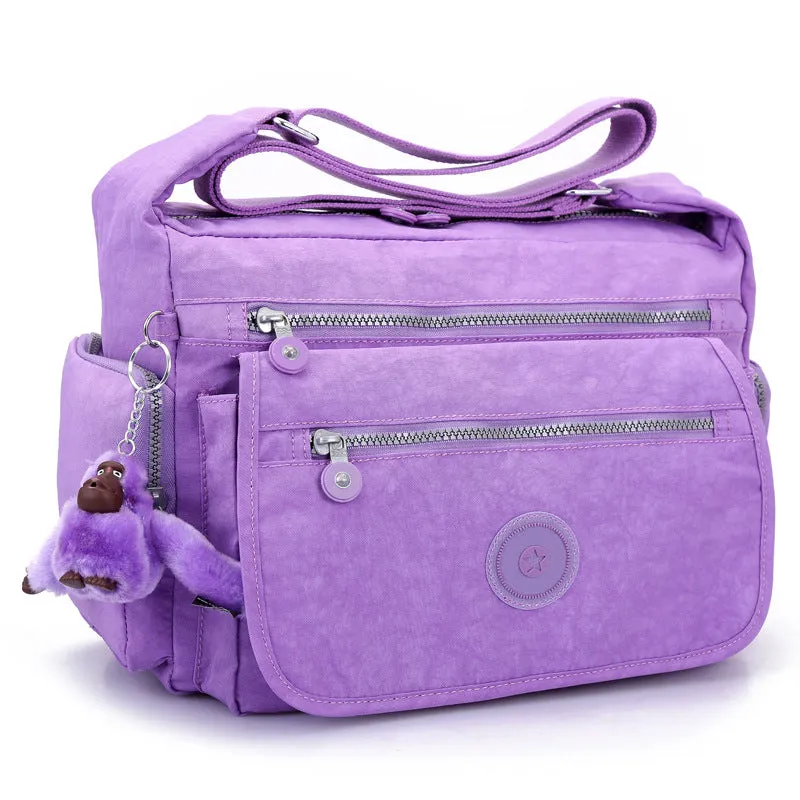 Women's Monkey Nylon Cloth Mummy Large Shoulder Bags