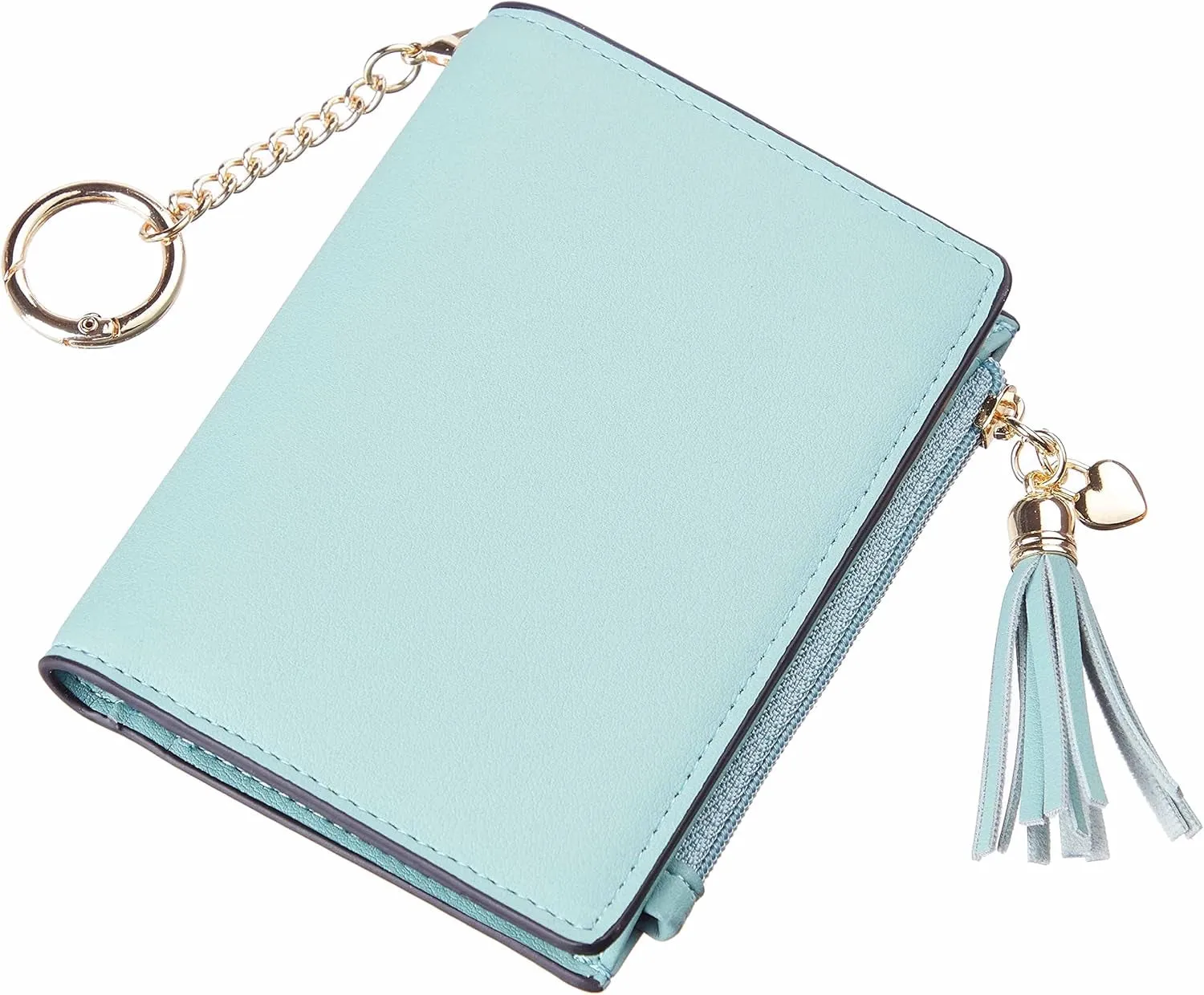 Women's RFID blocking Tassel Bifold Wallet with keychain