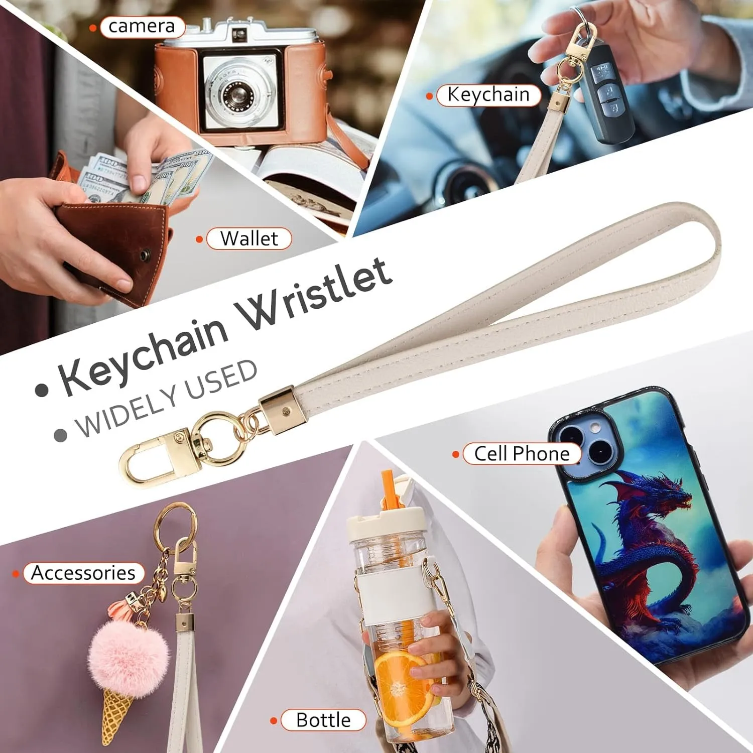 Wristlet Keychain Wallet for Women, RFID Blocking Credit Card Holder