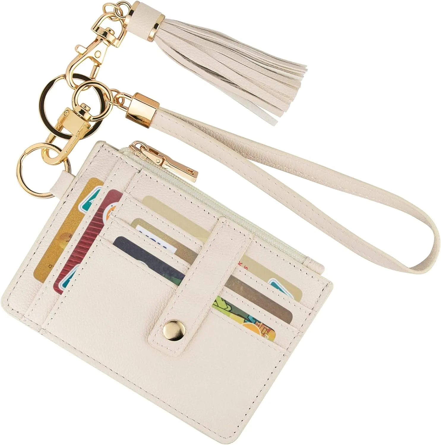 Wristlet Keychain Wallet for Women, RFID Blocking Credit Card Holder