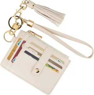 Wristlet Keychain Wallet for Women, RFID Blocking Credit Card Holder