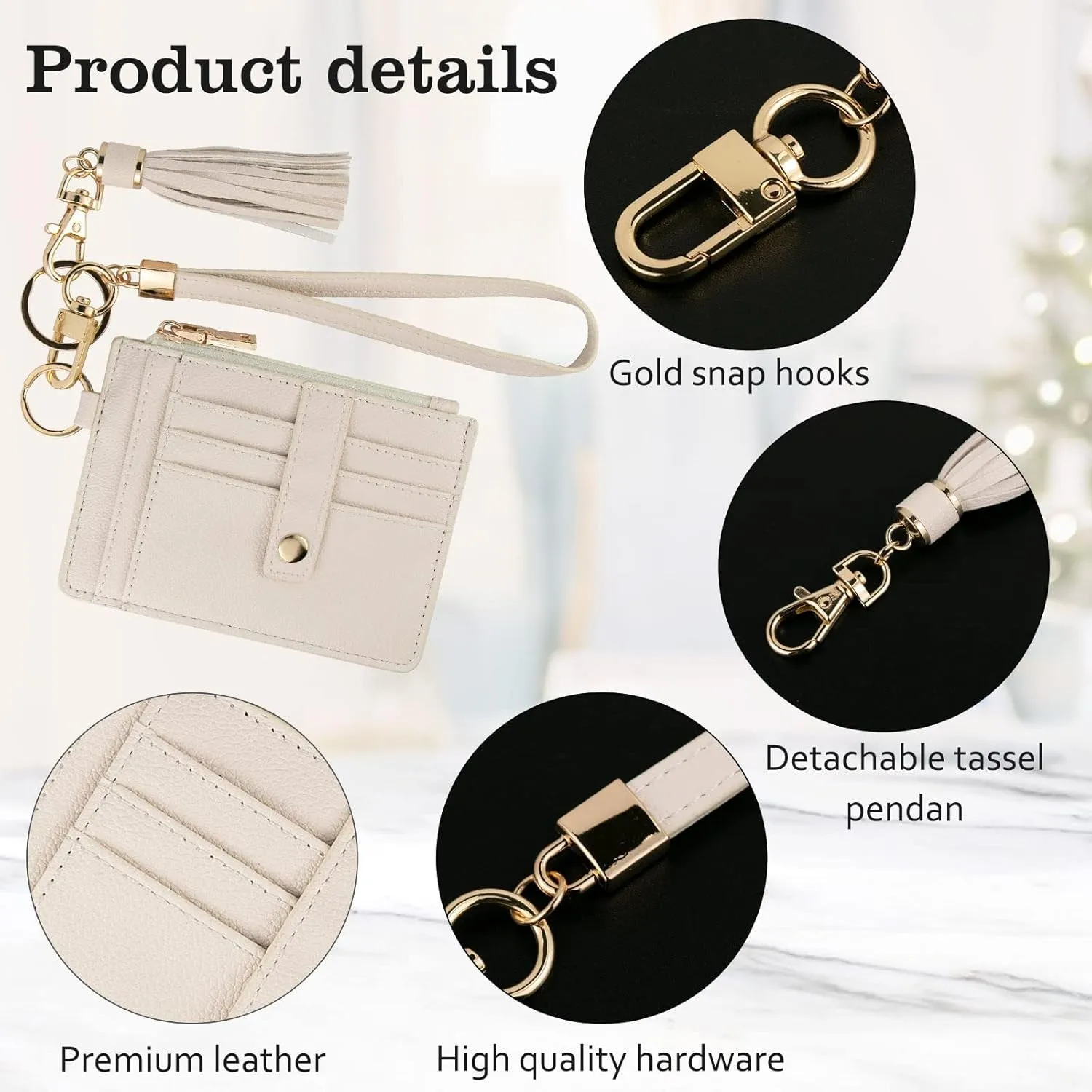 Wristlet Keychain Wallet for Women, RFID Blocking Credit Card Holder